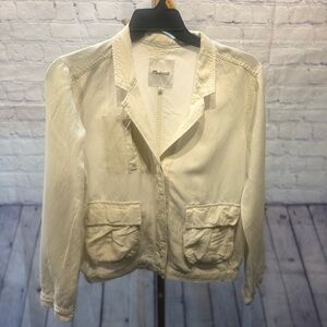 Madewell Linen Blend Lightweight Jacket Size XL